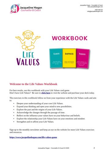 life values workbook